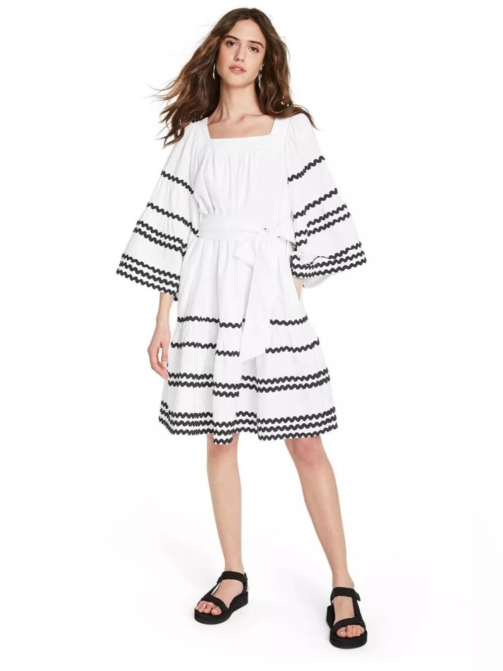 NWT Lisa Marie Fernandez x Target Ric Rac Linen Dress - Picture 2 of 9